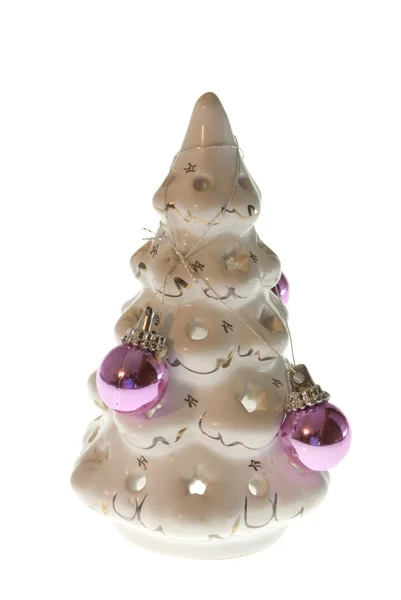 白の陶磁器のクリスマス ツリー — ストック写真