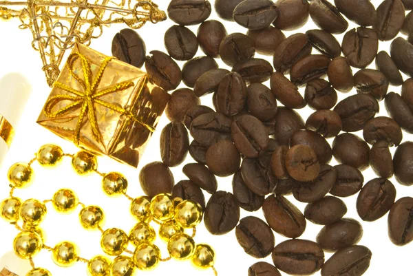 Kawa i złoto — Zdjęcie stockowe
