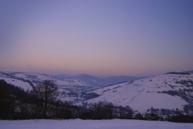 kırsal kış manzara