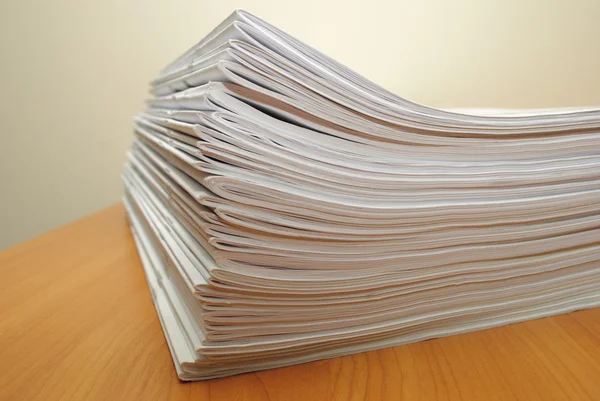 Stack of white journals — Stock Photo, Image