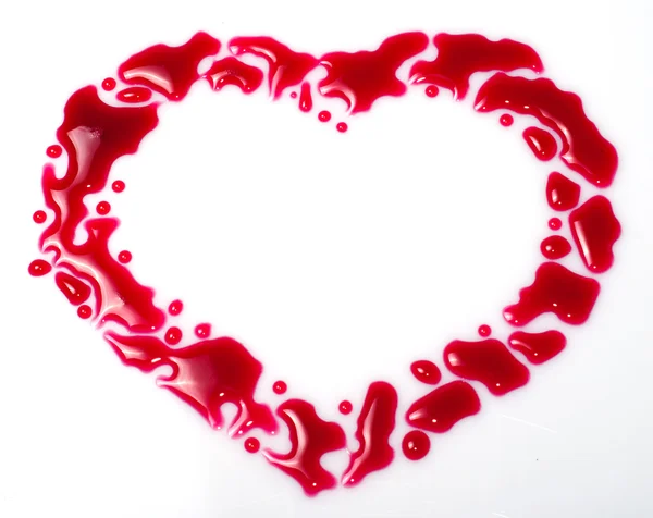 Красные капли сердца — стоковое фото