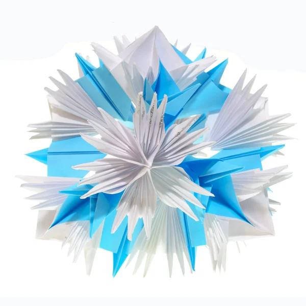 Origami kusudama copo de nieve — Foto de Stock
