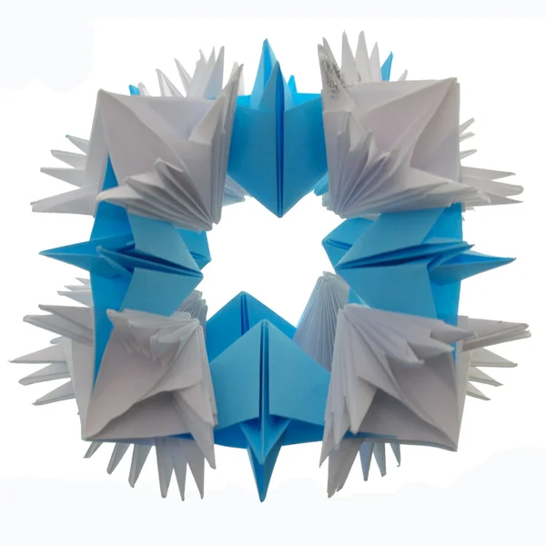 Origami kusudama Schneeflocke — Stockfoto