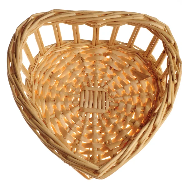 Kalp şeklinde sepet — Stok fotoğraf