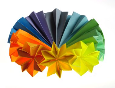 Colorful origami units clipart