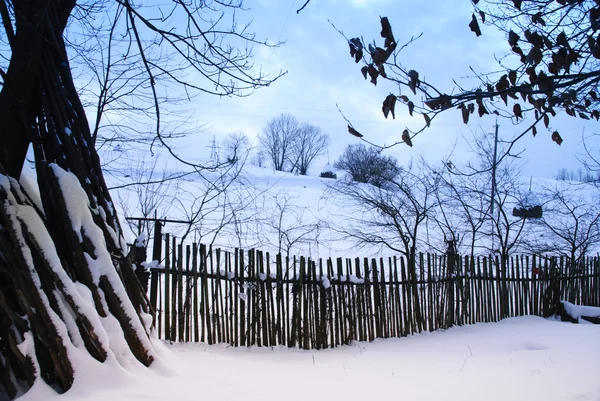 Venkovské Zimní krajina — Stock fotografie