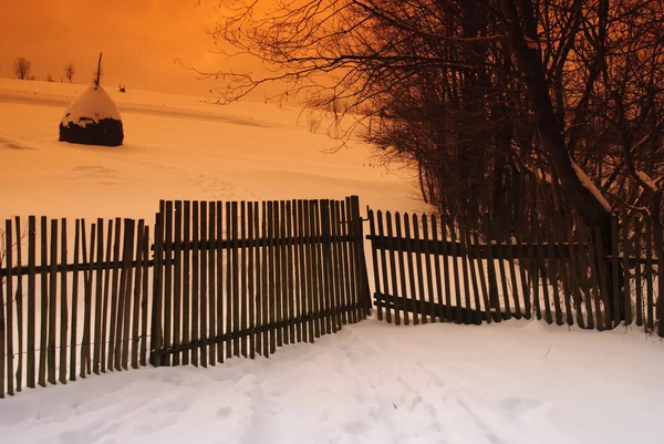 Paisaje rural invierno — Foto de Stock