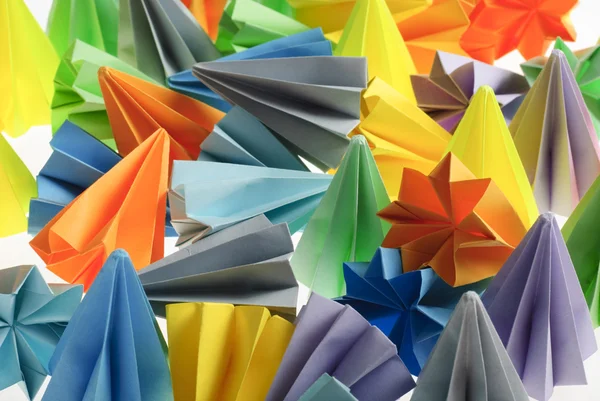 Цветные единицы оригами — стоковое фото