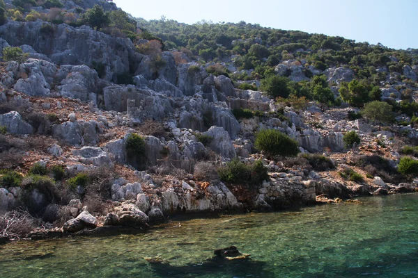Roca y mar en Turquía —  Fotos de Stock