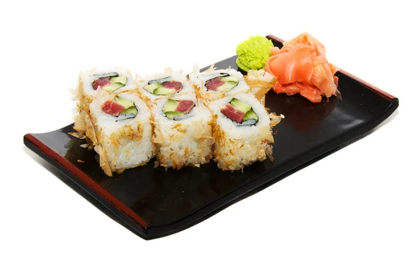 Japanese cuisine: seafoods sushi — Stock Photo, Image