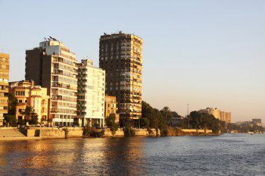 gün batımı Kahire Nil Nehri Köprüsü