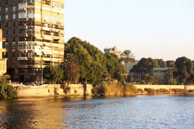 gün batımı Kahire Nil Nehri Köprüsü