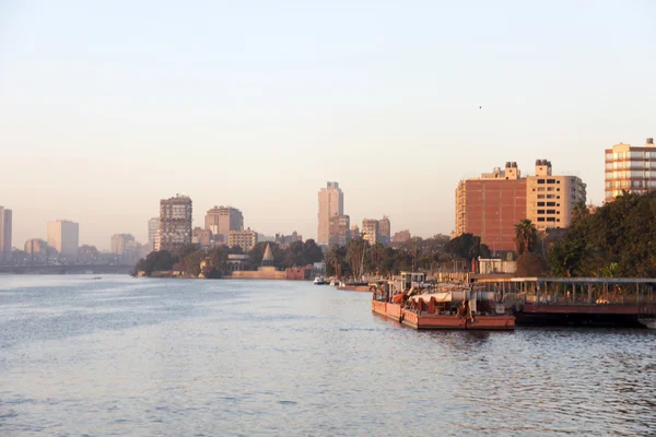 stock image Sunset Cairo from the river Nile bridge