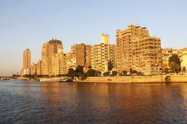 gün batımı Kahire Nil Nehri Köprüsü