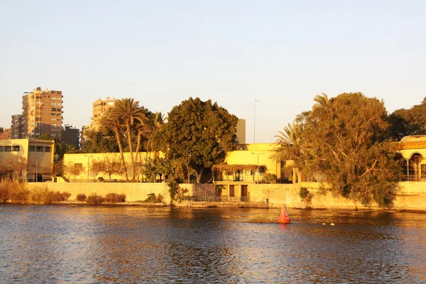 Tramonto Cairo dal fiume Ponte del Nilo — Foto Stock