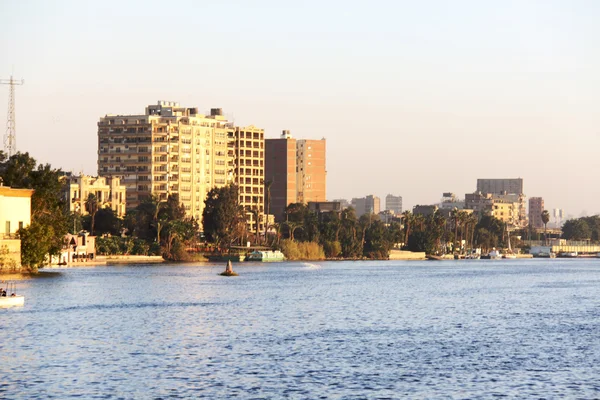 Coucher de soleil Le Caire depuis le pont du Nil — Photo