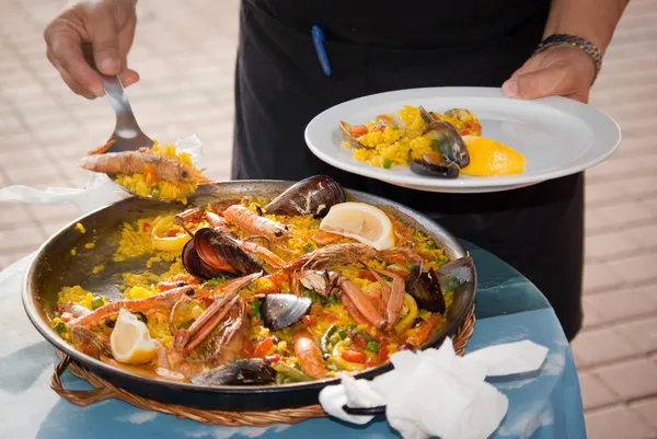 Spaanse paella — Stockfoto