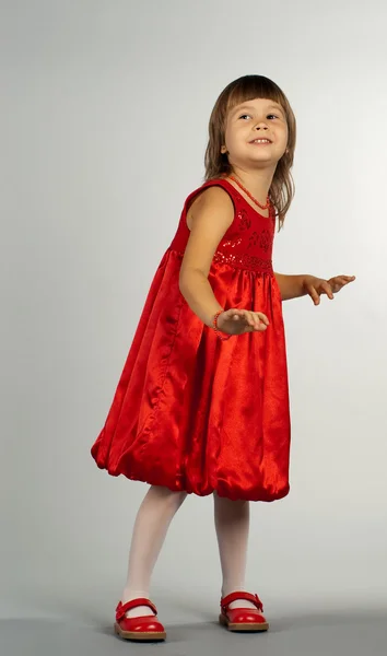 Carino bambina ballando — Foto Stock