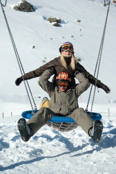 Сноубордисты — стоковое фото