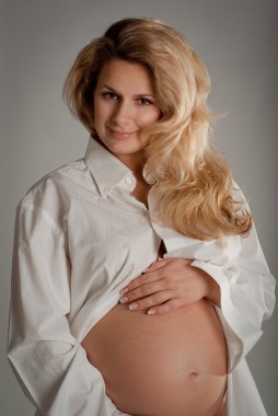 Beautiful pregnant woman clipart