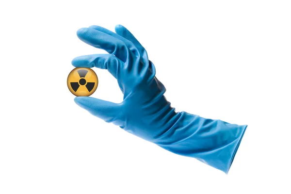Radioaktivní výstražný symbol — Stock fotografie