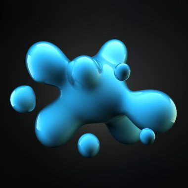 Blue Molecule clipart