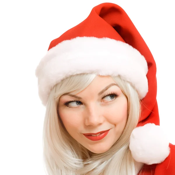 Christmas flicka. skönhet, smink. — Stockfoto