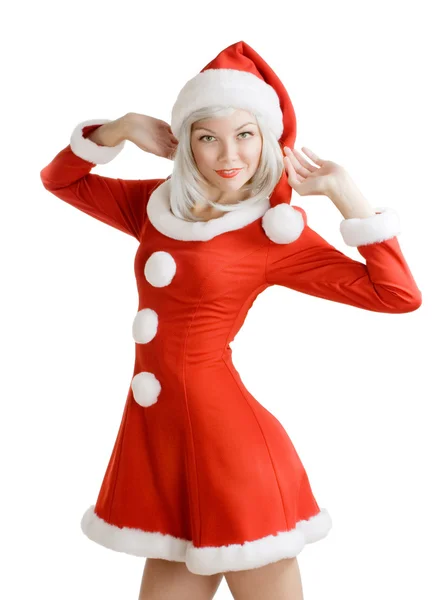 Krásná vánoční dívka — Stock fotografie