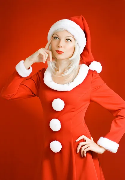 Kerstmis schoonheid meisje — Stockfoto