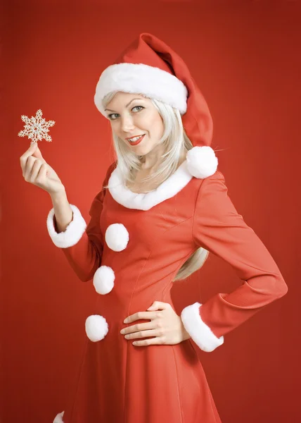 Julen skönhet flicka — Stockfoto
