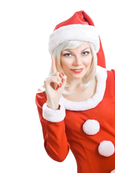 Kerstmis schoonheid santa claus — Stockfoto