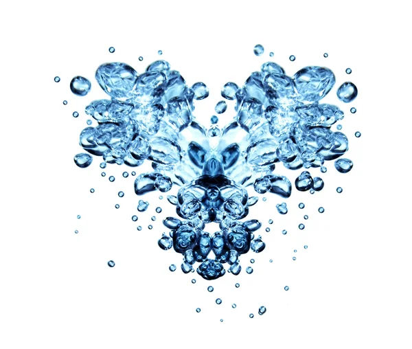 Valentine water bubbles — Stock Photo, Image