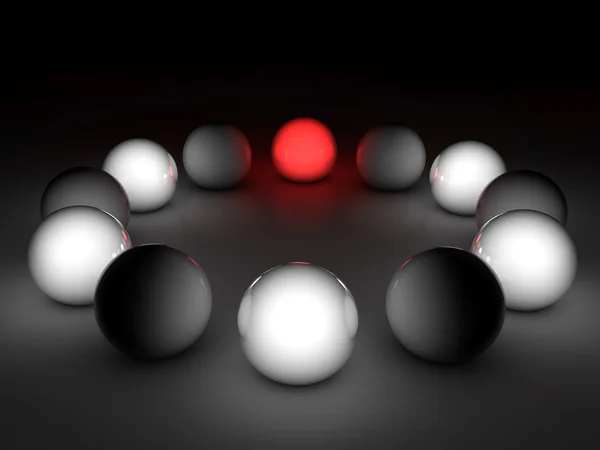 stock image 3D gloss spheres on black background