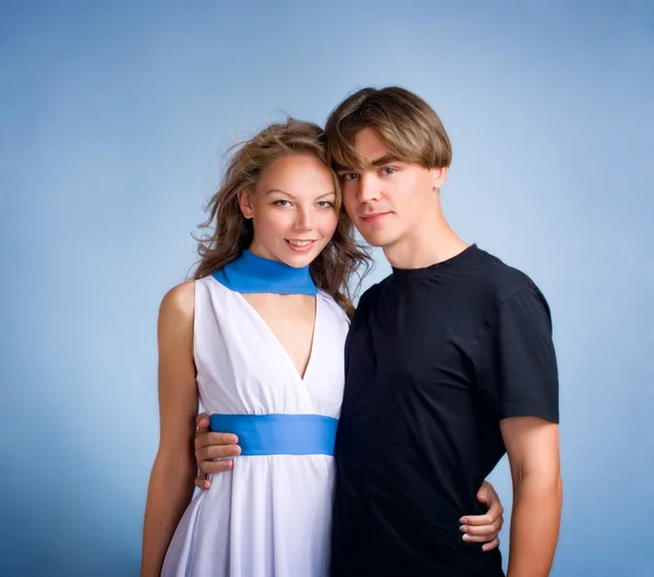 Young couple. Studio shot — Stock Photo, Image