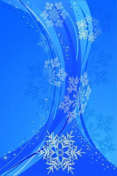 Snöflinga blå bakgrund — Stock vektor