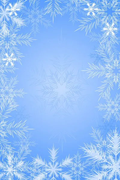 Голубой фон со снежинкой — стоковый вектор
