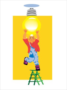 Electrical and included light bulb clipart