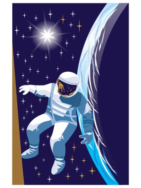 Astronaut Vector Illustration clipart