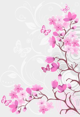 Cherry blossom background clipart