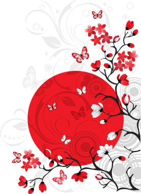 Cherry blossom background clipart