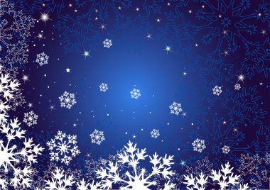 Winter dark blue background clipart