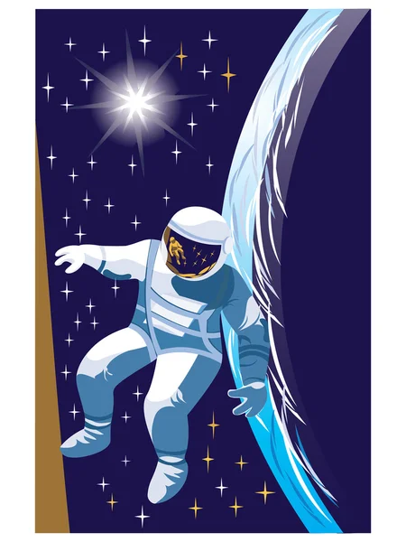 Illustration vectorielle des astronautes — Image vectorielle