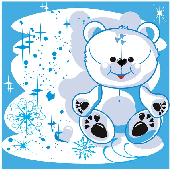 北极熊在白色背景上 — 图库矢量图片