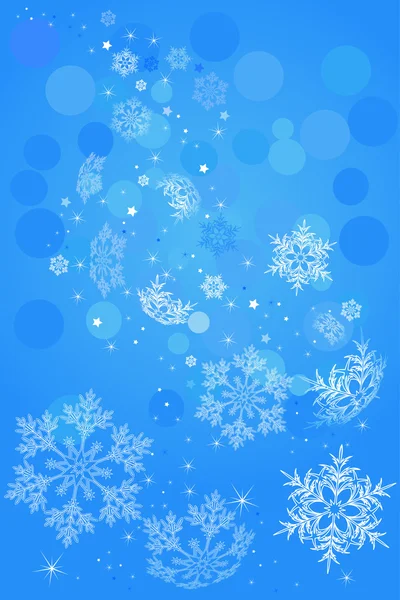 Снежинка синий фон — стоковый вектор