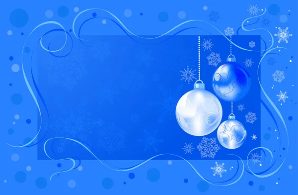 Bombillas de Navidad con copos de nieve — Vector de stock