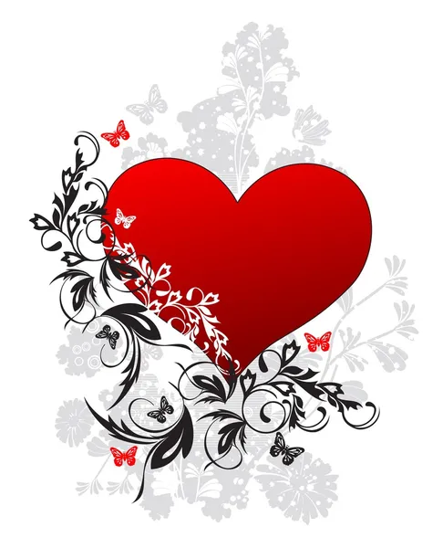 Saint Valentin fond floral — Image vectorielle