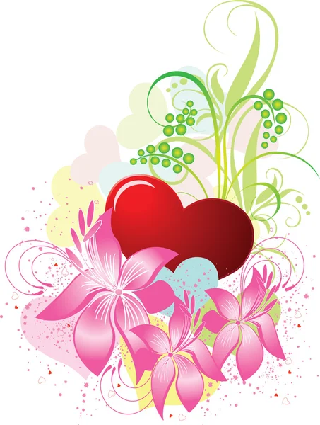 День святого Валентина фон с сердцем — стоковый вектор