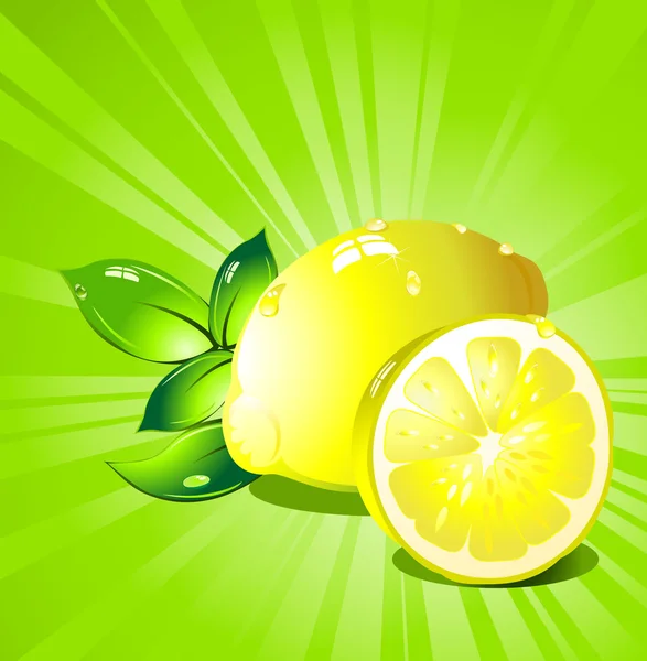 Limon meyve narenciye. vektör. — Stok Vektör