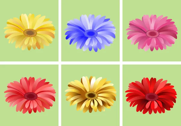 stock vector Gerbera floral set