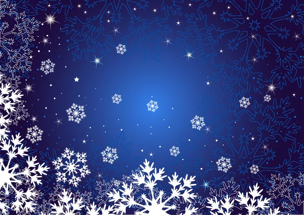 Inverno blu scuro sfondo — Vettoriale Stock